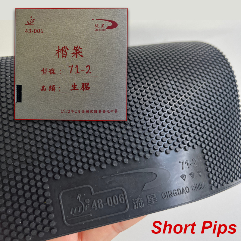 Table Tennis Rubber For Defensive Players - Meteor 71-2 Pips courts de Tennis
