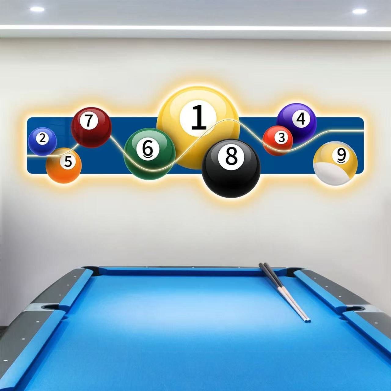 Table Tennis Background - Peinture décorative lumineuse LED pour salle